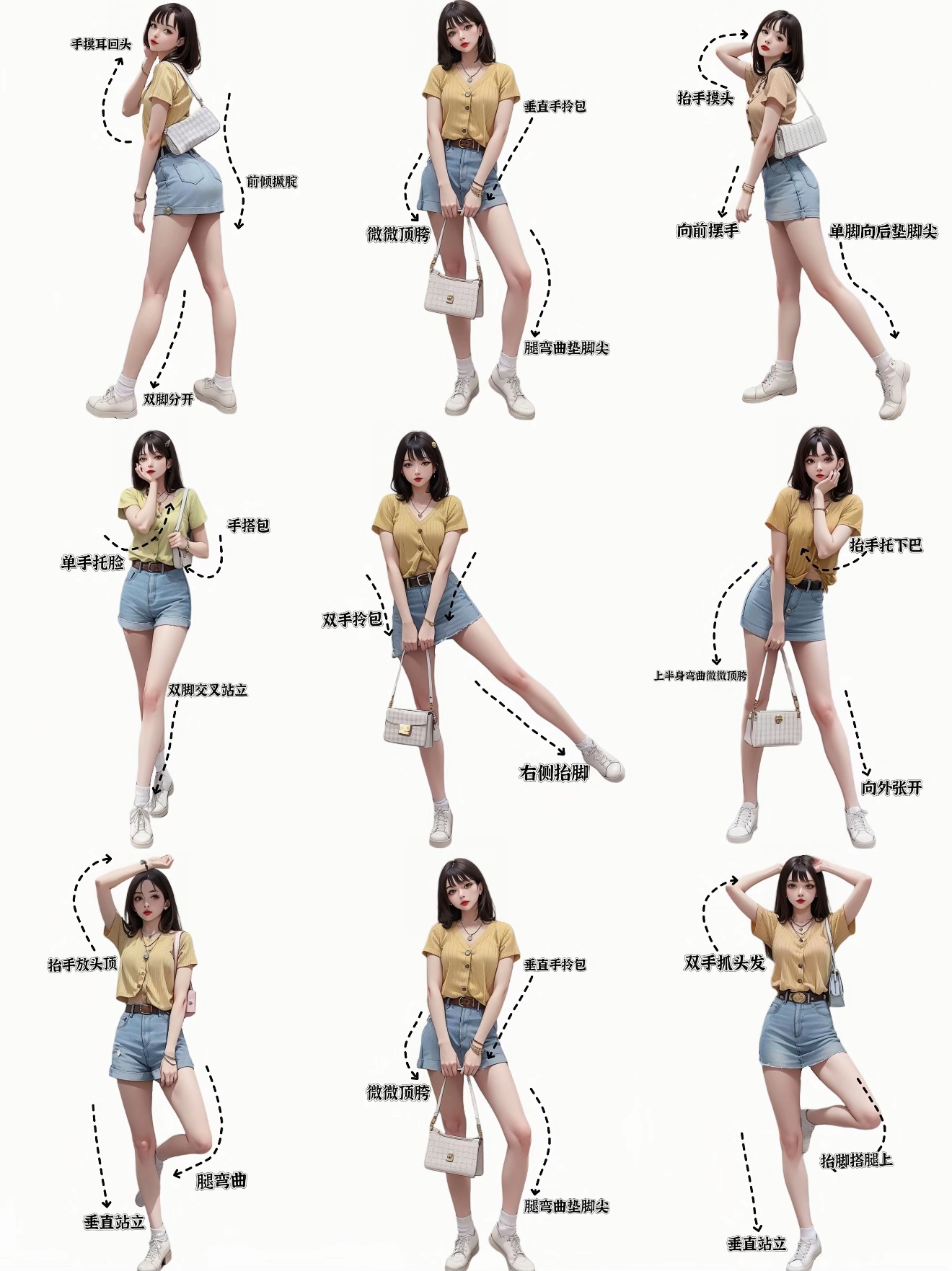 女生拍照常用摆拍姿势二