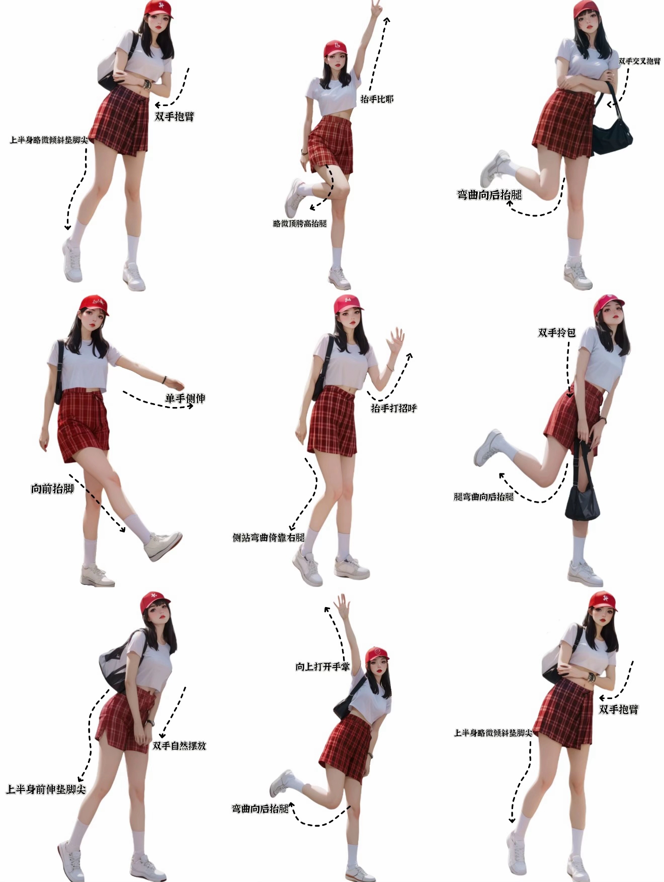 女生拍照常用摆拍姿势四