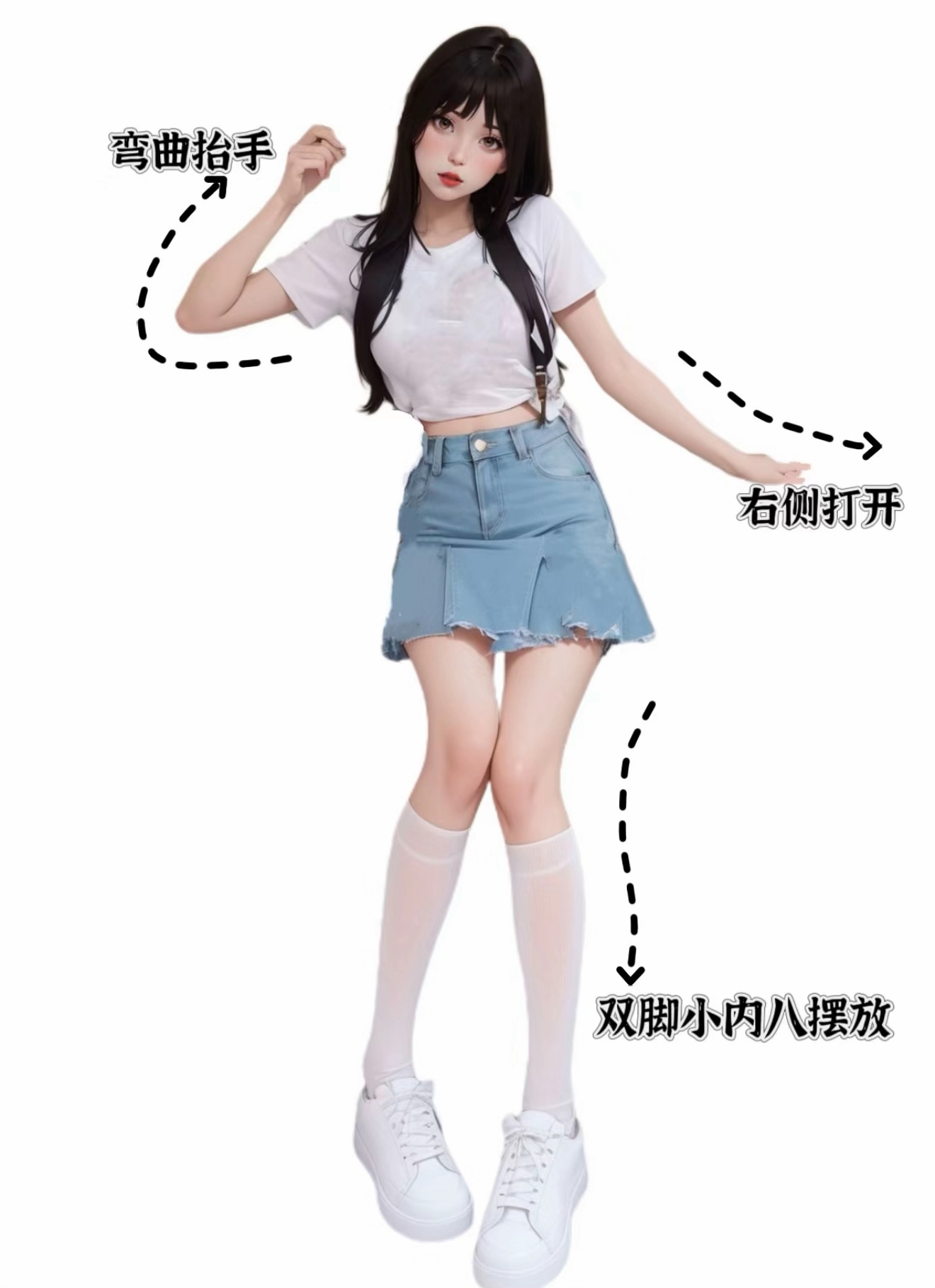 女生拍照常用摆拍姿势六