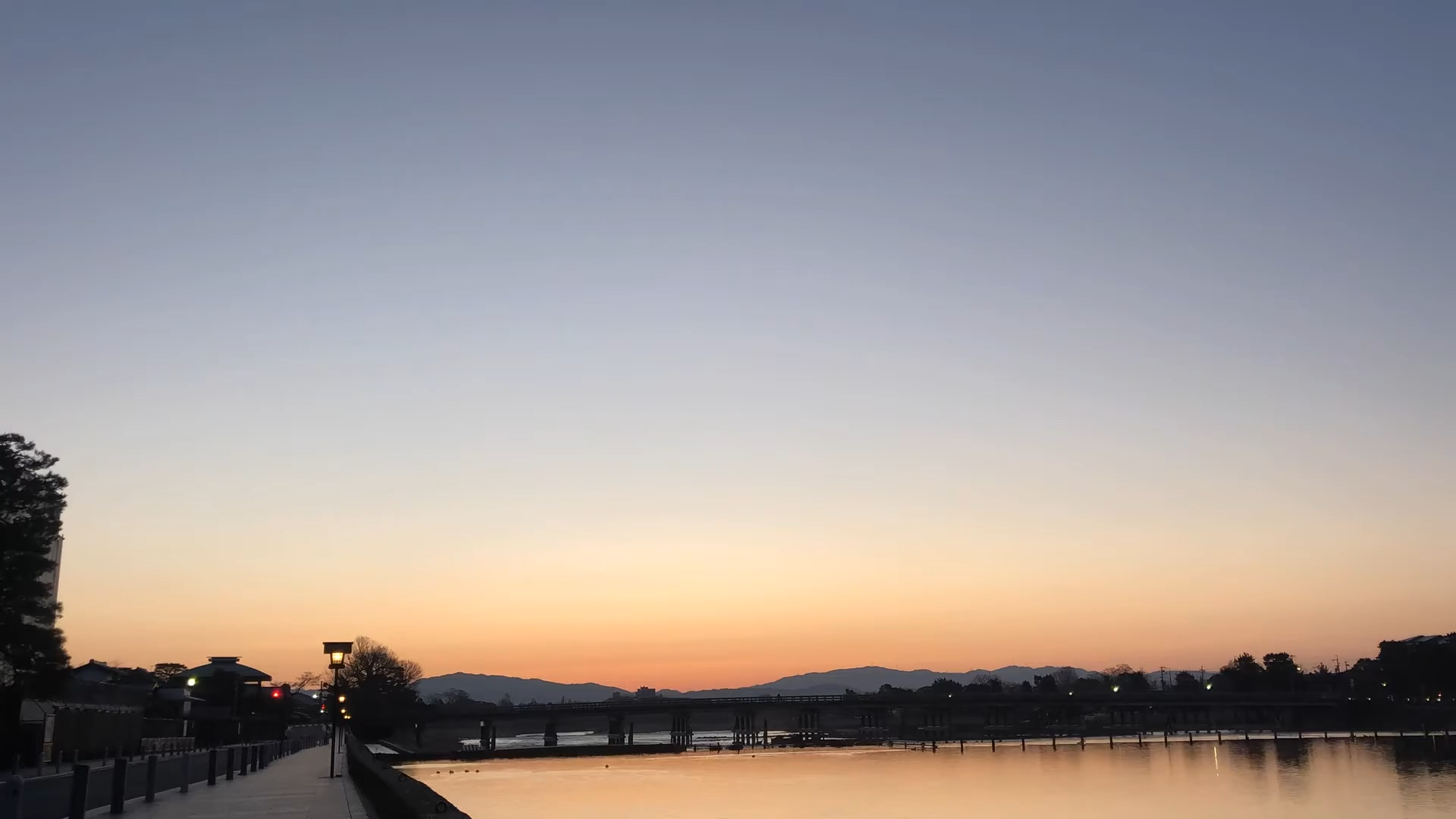 日本嵐山早晨拍日出